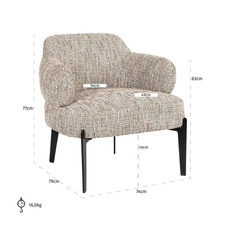 Lounge chair Venus trendy nature