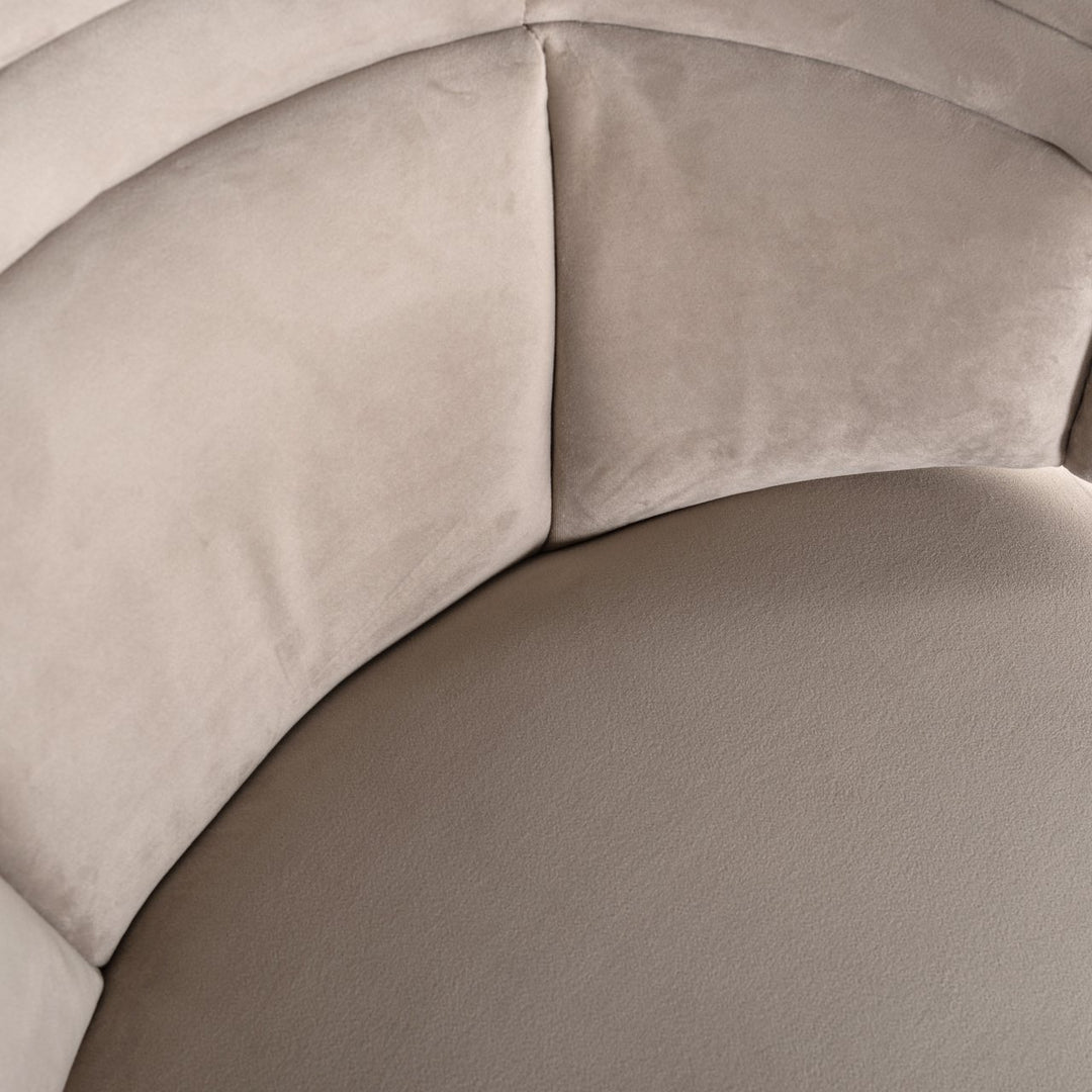 Lounge chair Hazel khaki velvet fire retardant
