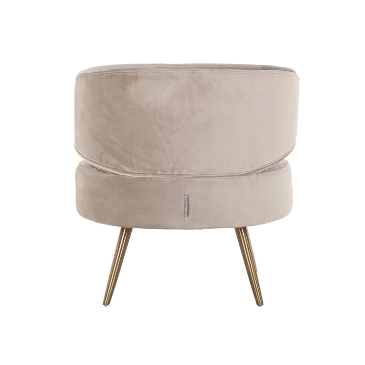 Lounge chair Hazel khaki velvet fire retardant