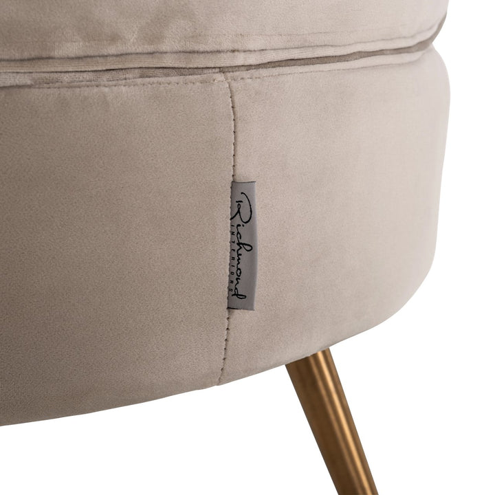 Lounge chair Hazel khaki velvet fire retardant