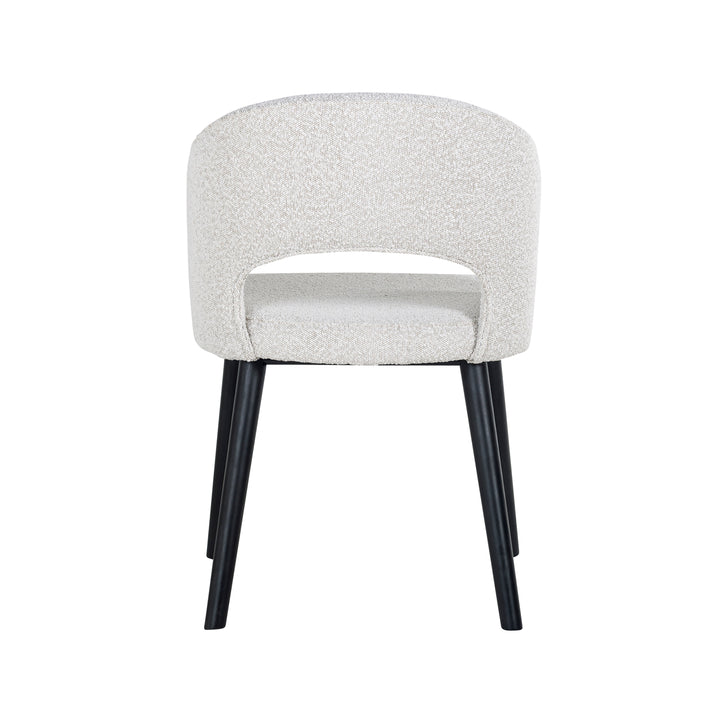 Dining room chair Savoy white bouclé