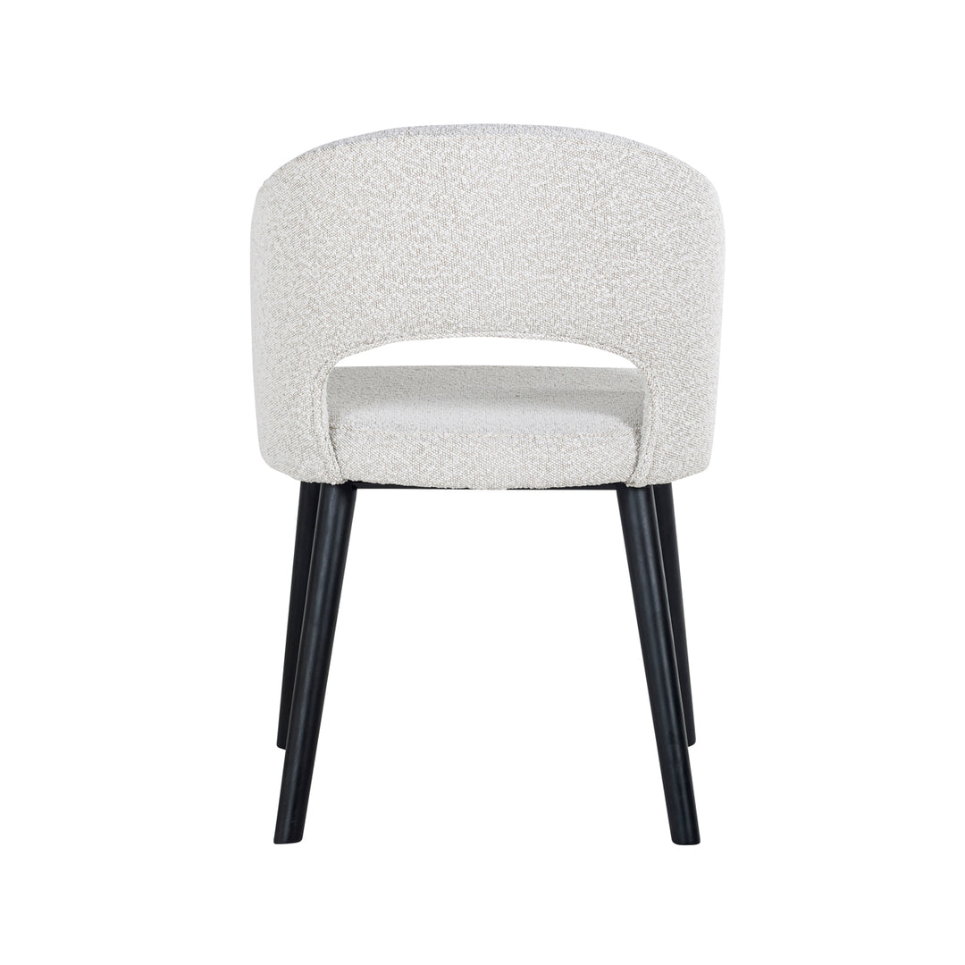 Dining room chair Savoy white bouclé