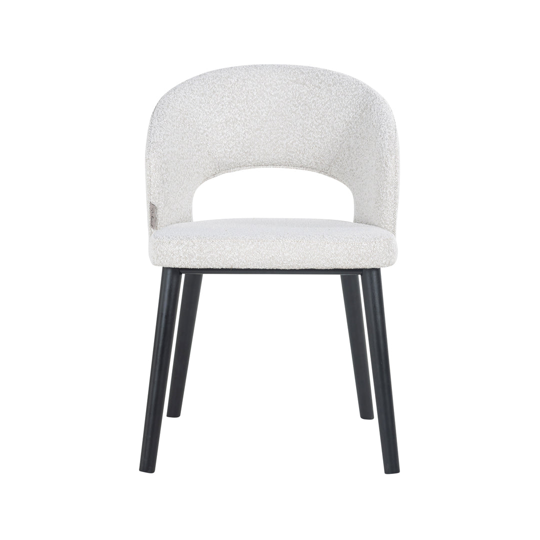 Dining room chair Savoy white bouclé