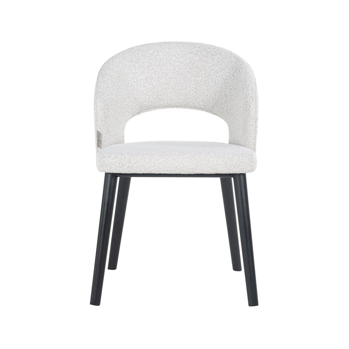 Dining room chair Savoy white bouclé