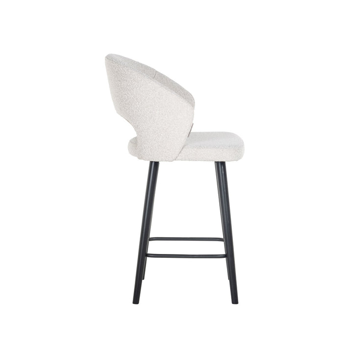 Counter chair Savoy white bouclé