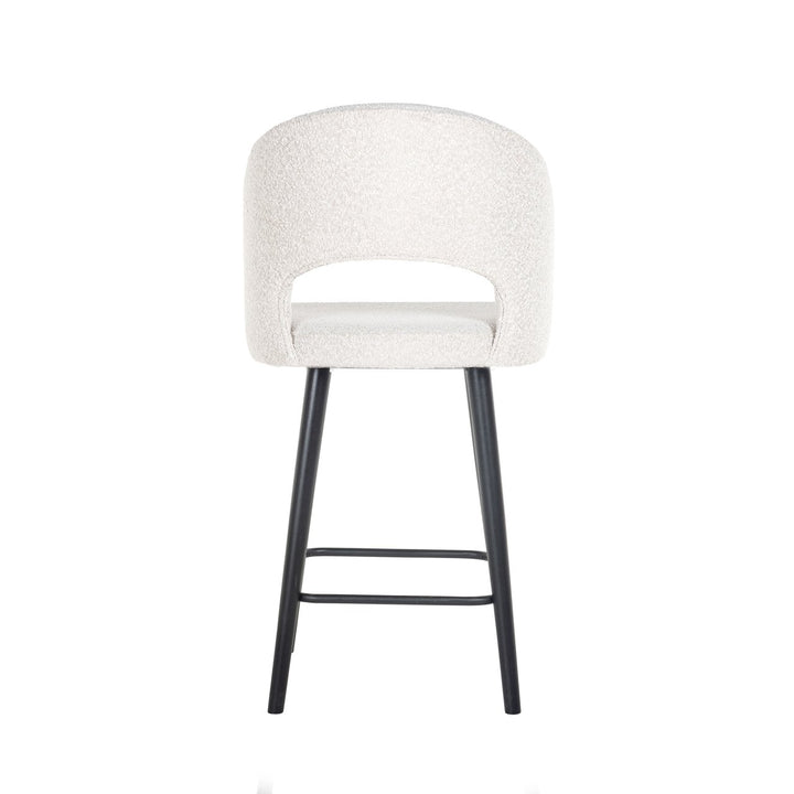 Counter chair Savoy white bouclé