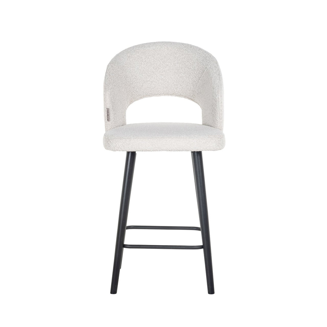 Counter chair Savoy white bouclé