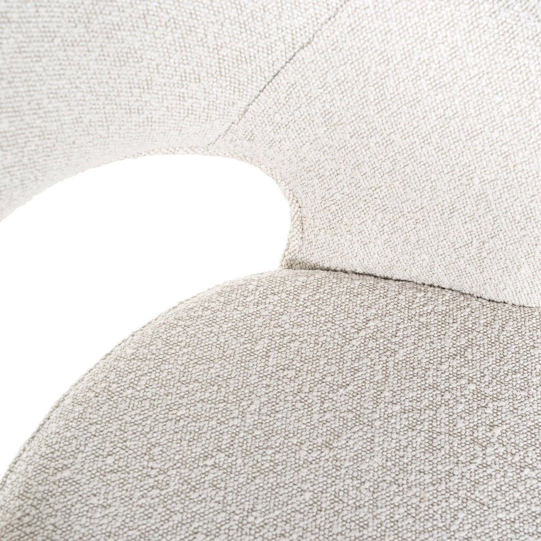 Counter chair Savoy white bouclé