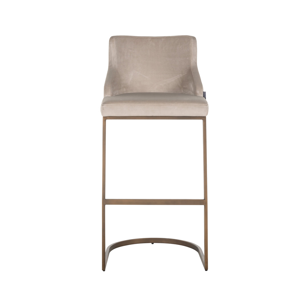 Richmond Barstoel Bolton Khaki Velvet - set van 2 - productweergave | CéJor Wonen