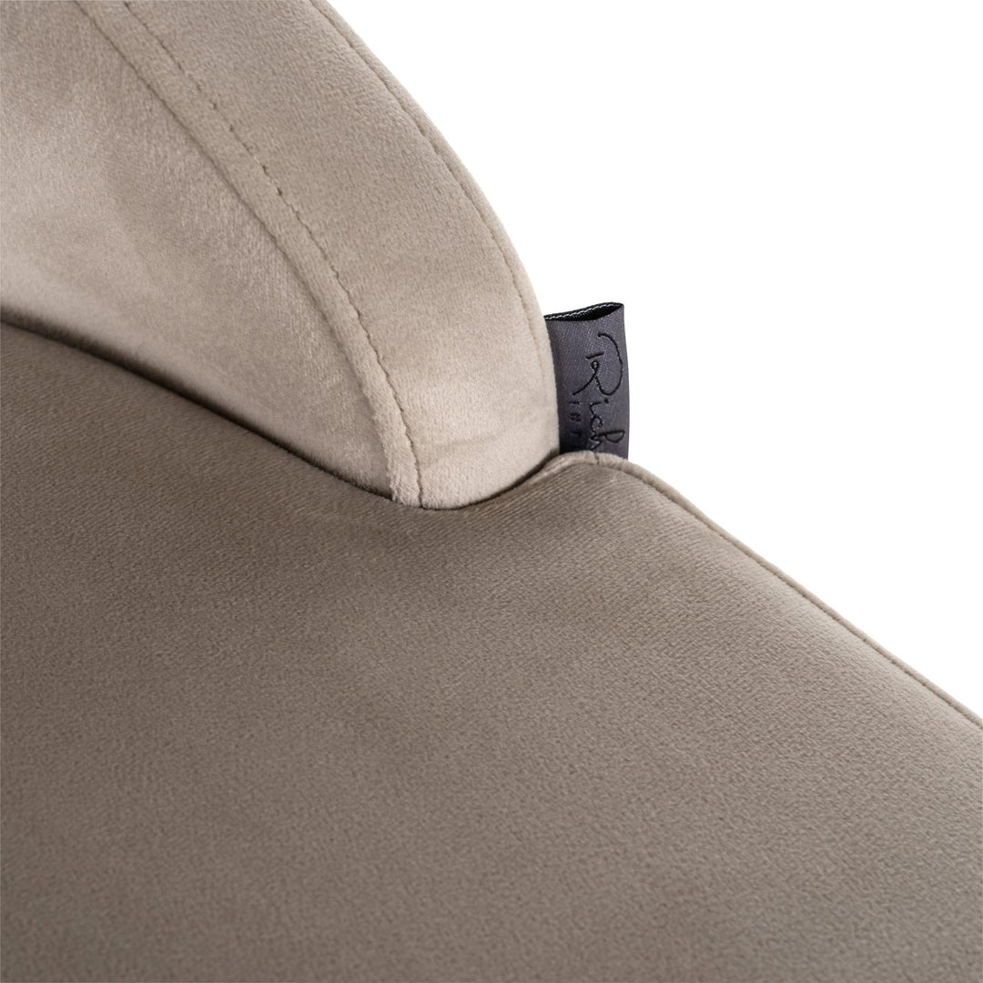 Bar chair Bolton khaki velvet brushed gold fire retardant (Set of 2)