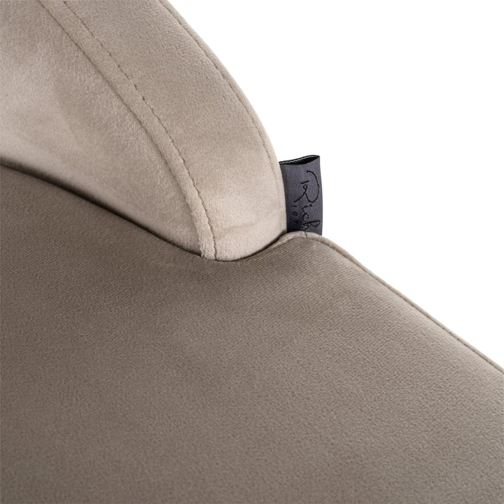 Bar chair Bolton khaki velvet brushed gold fire retardant (Set of 2)