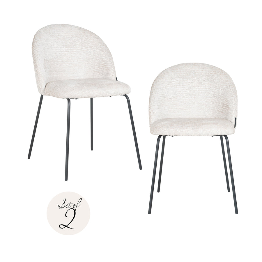 Richmond Eetkamerstoel Alyssa - set van 2, Cream Fusion - setweergave | CéJor Wonen