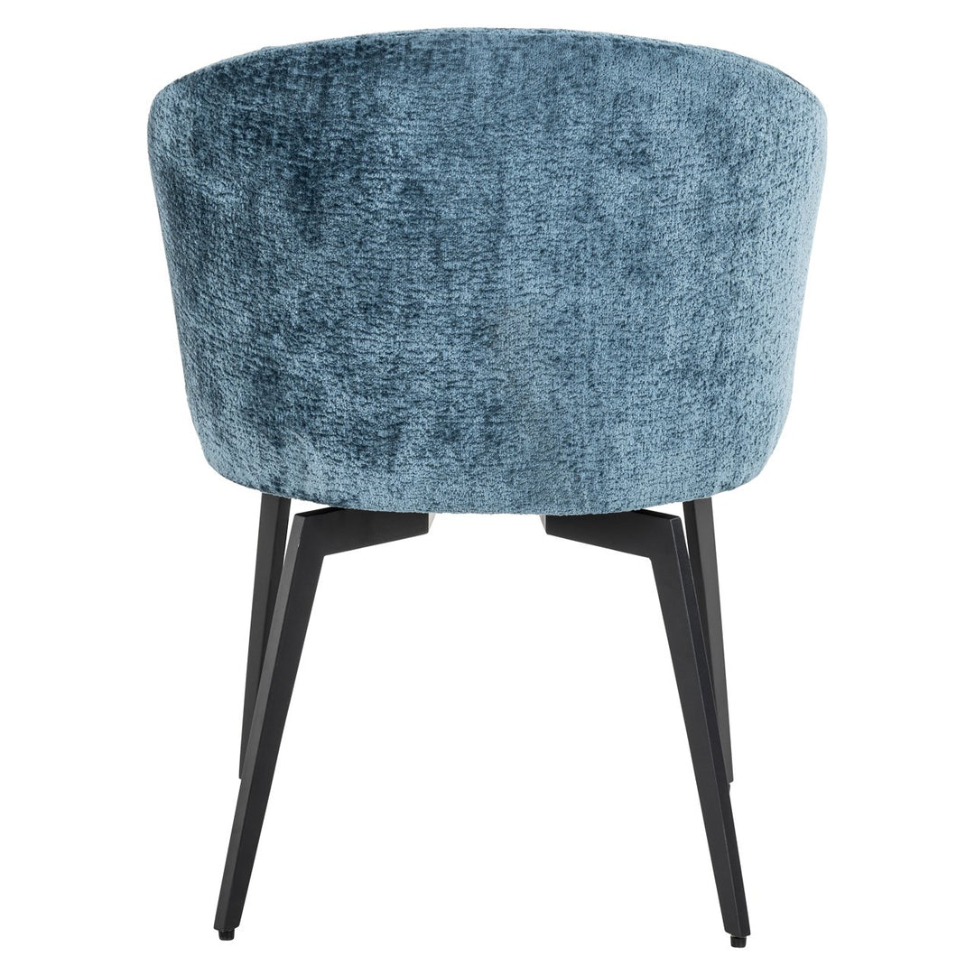 Esszimmerstuhl Amphara blau Chenille feuerhemmend
