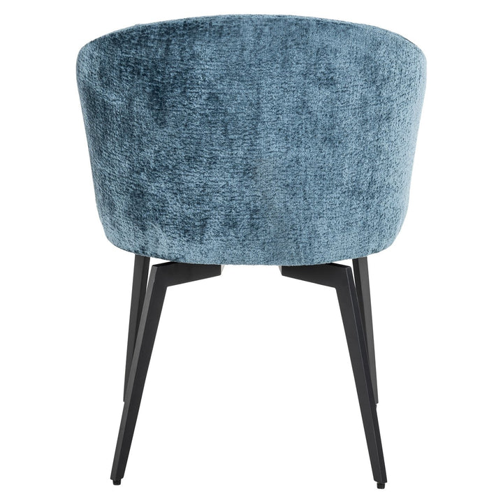 Esszimmerstuhl Amphara blau Chenille feuerhemmend
