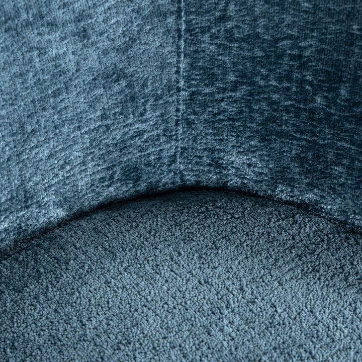Esszimmerstuhl Amphara blau Chenille feuerhemmend
