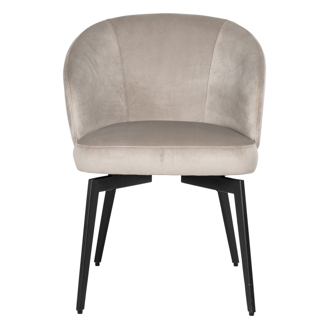Dining room chair Amphara khaki velvet fire retardant