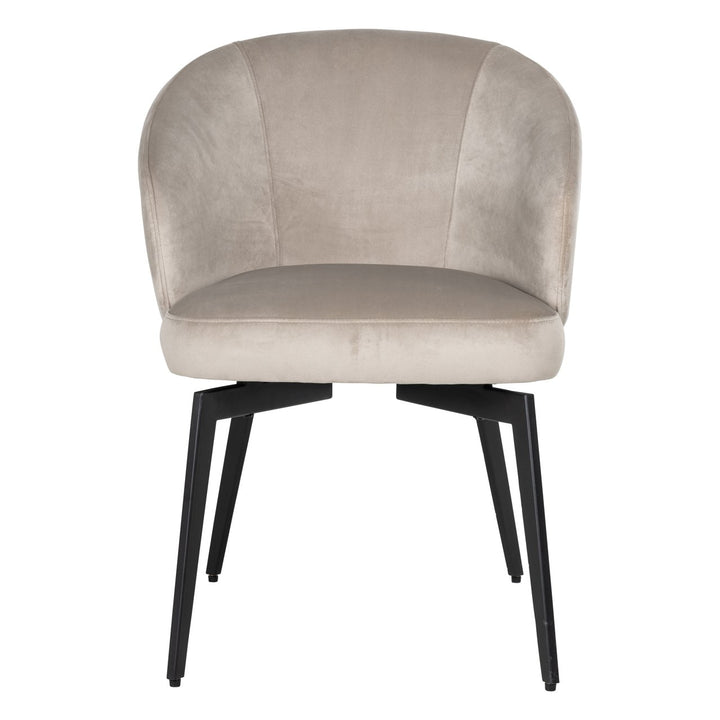 Dining room chair Amphara khaki velvet fire retardant