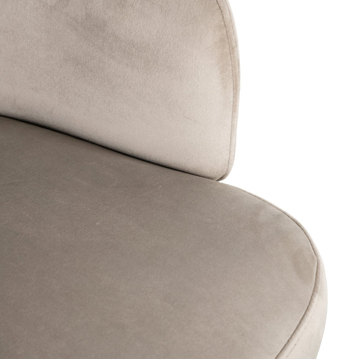 Dining room chair Amphara khaki velvet fire retardant