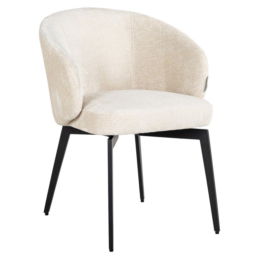 Richmond Eetkamerstoel Amphara White Chenille - productweergave | CéJor Wonen