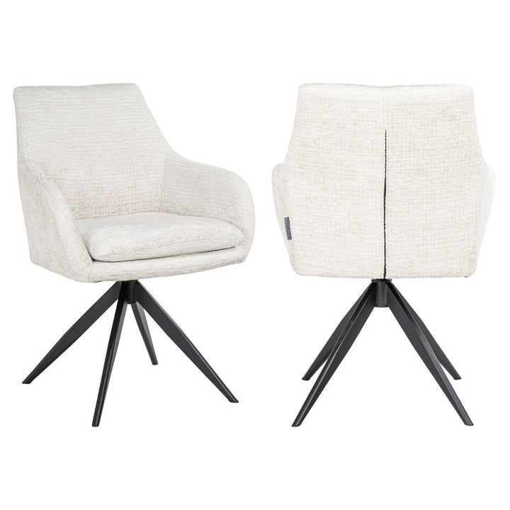 Eetkamerstoel Lisonne cream fusion swivel