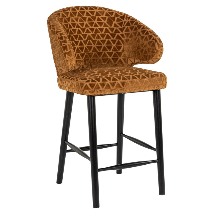 Counter chair Indigo old gold triangle