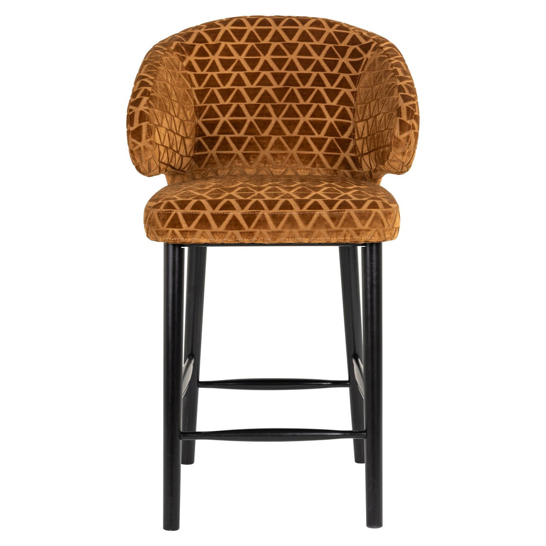 Counter chair Indigo old gold triangle