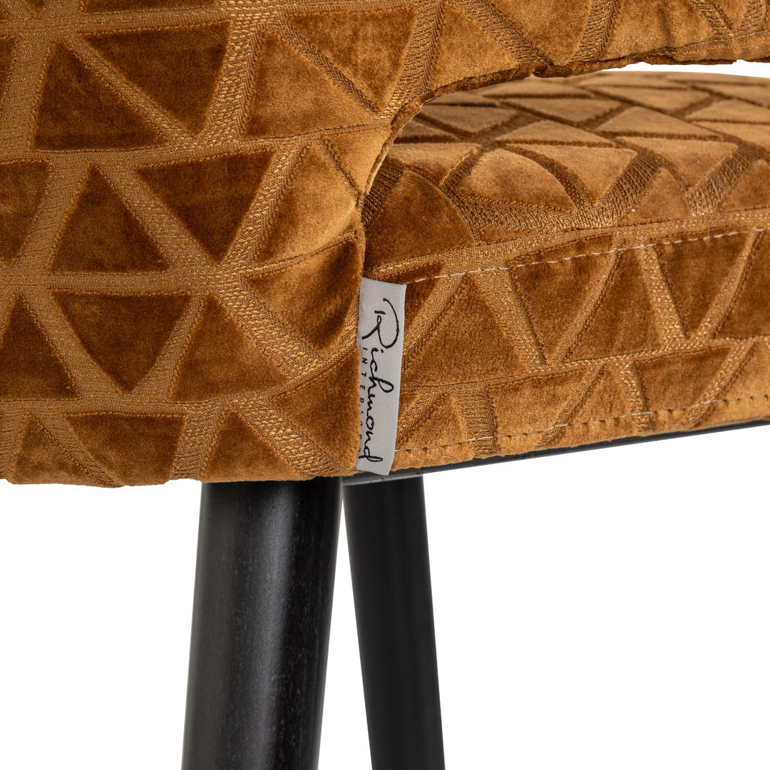 Counter chair Indigo old gold triangle