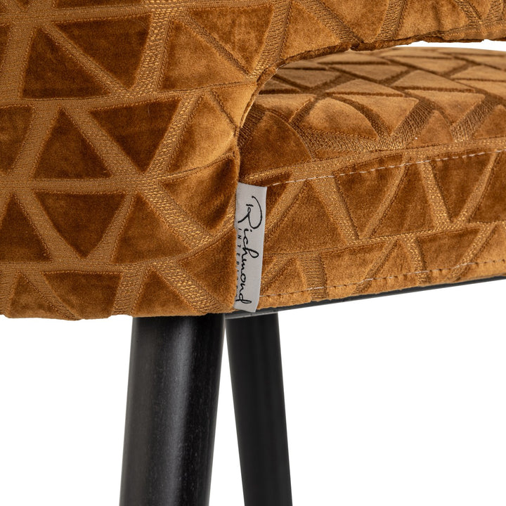 Counter chair Indigo old gold triangle