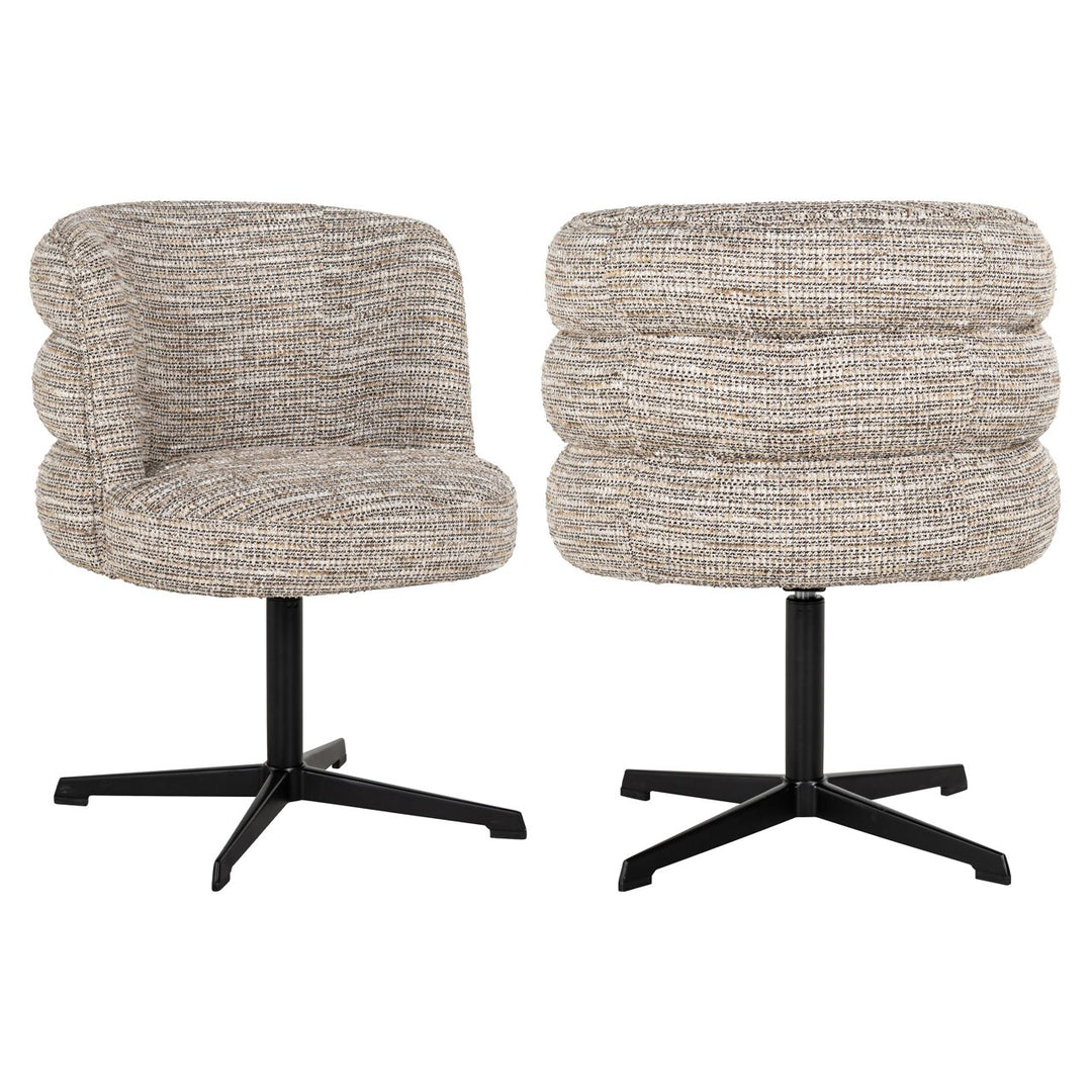Alexander Jones beige coco swivel dining chair (Chadwick)