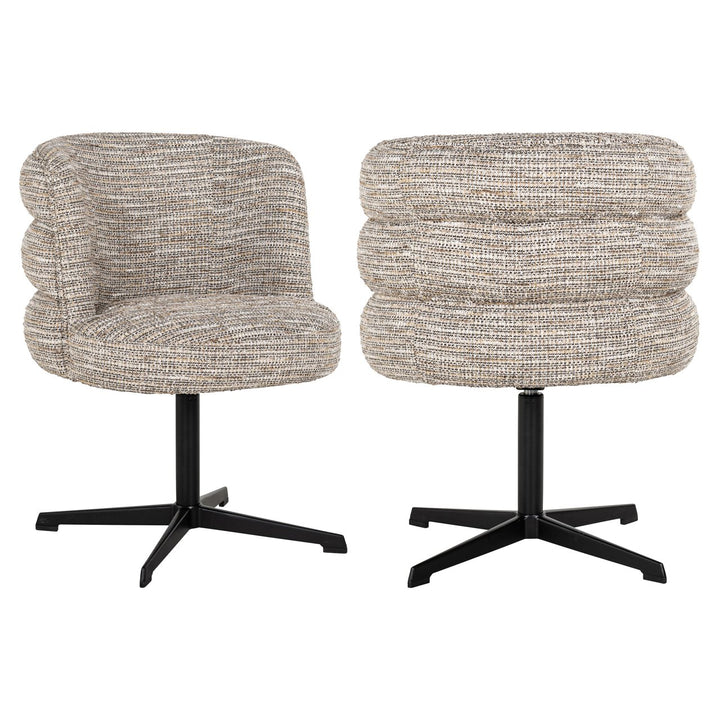 Alexander Jones beige coco swivel dining chair (Chadwick)