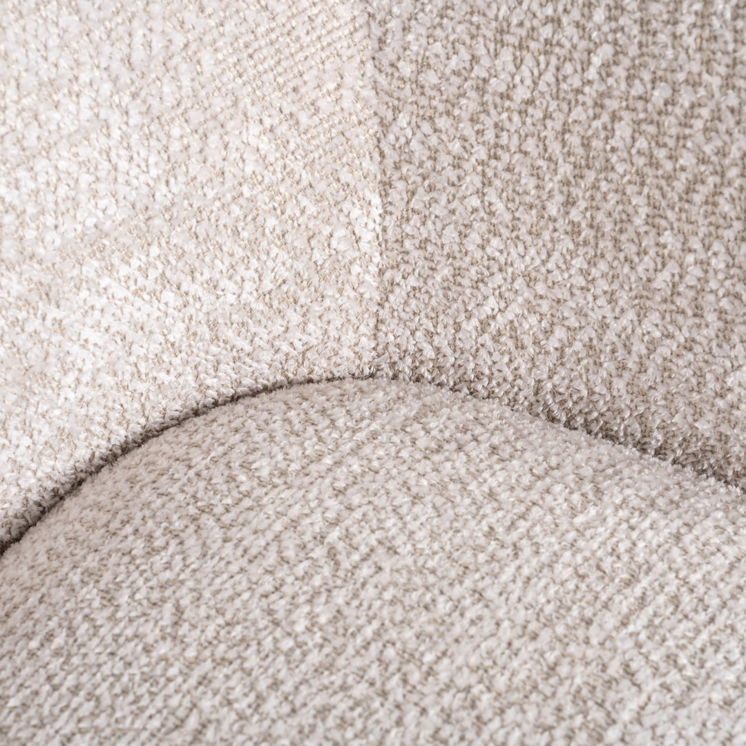 Lounge chair Estelle lovely cream swivel