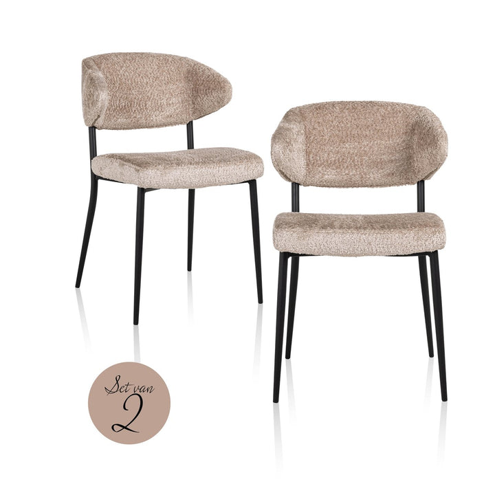 Esszimmerstuhl Bea Sheep Natural (2er-Set)