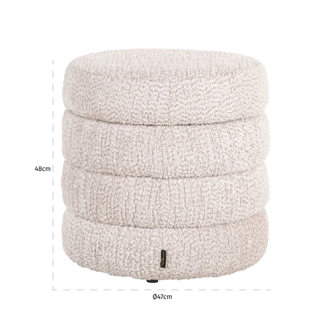 Pouf &amp; Footstool Adele lovely cream
