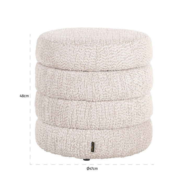 Pouf &amp; Footstool Adele lovely cream
