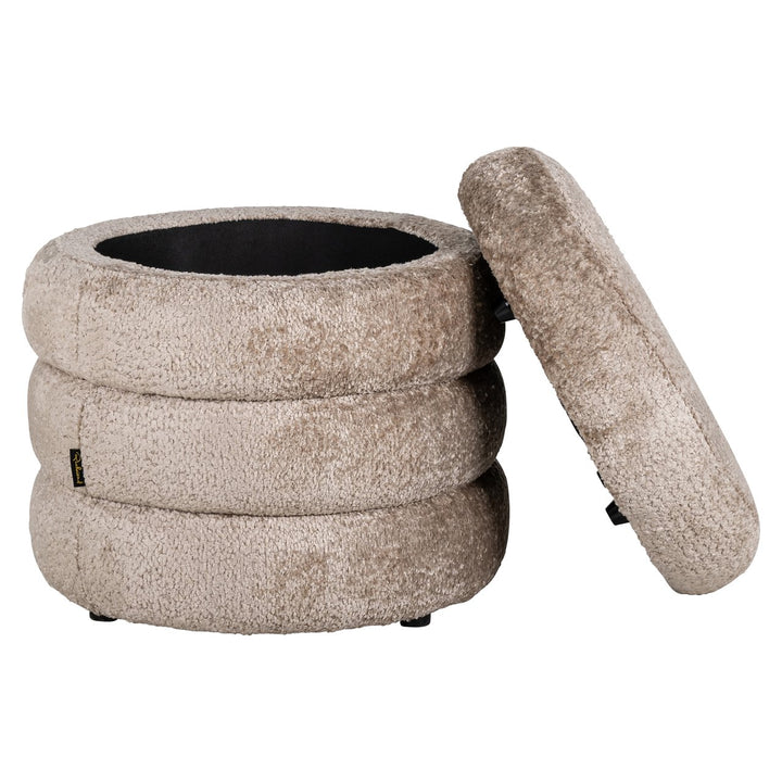 Poef & Voetenbank Adele sheep natural