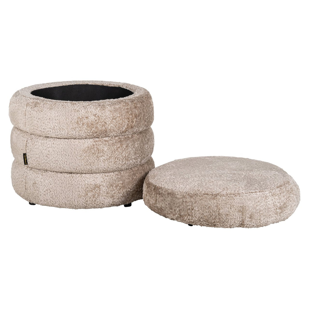 Poef & Voetenbank Adele sheep natural
