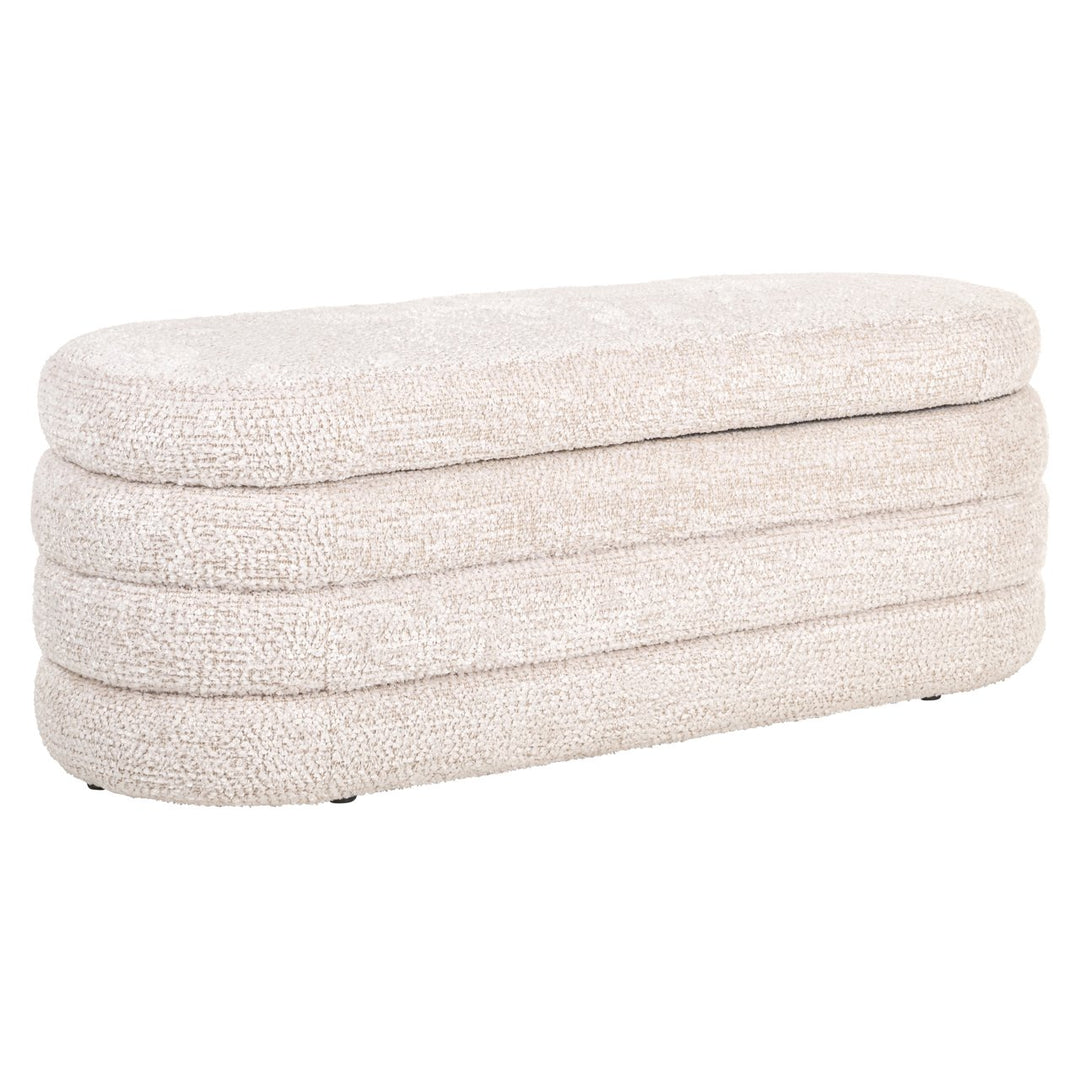 Pouf &amp; Fußhocker Camile, schöne Creme