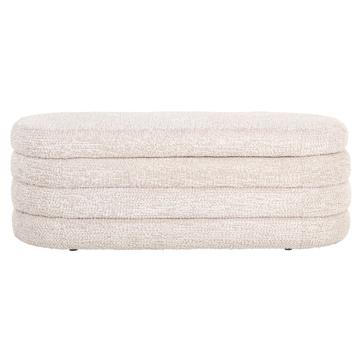 Pouf &amp; Fußhocker Camile, schöne Creme