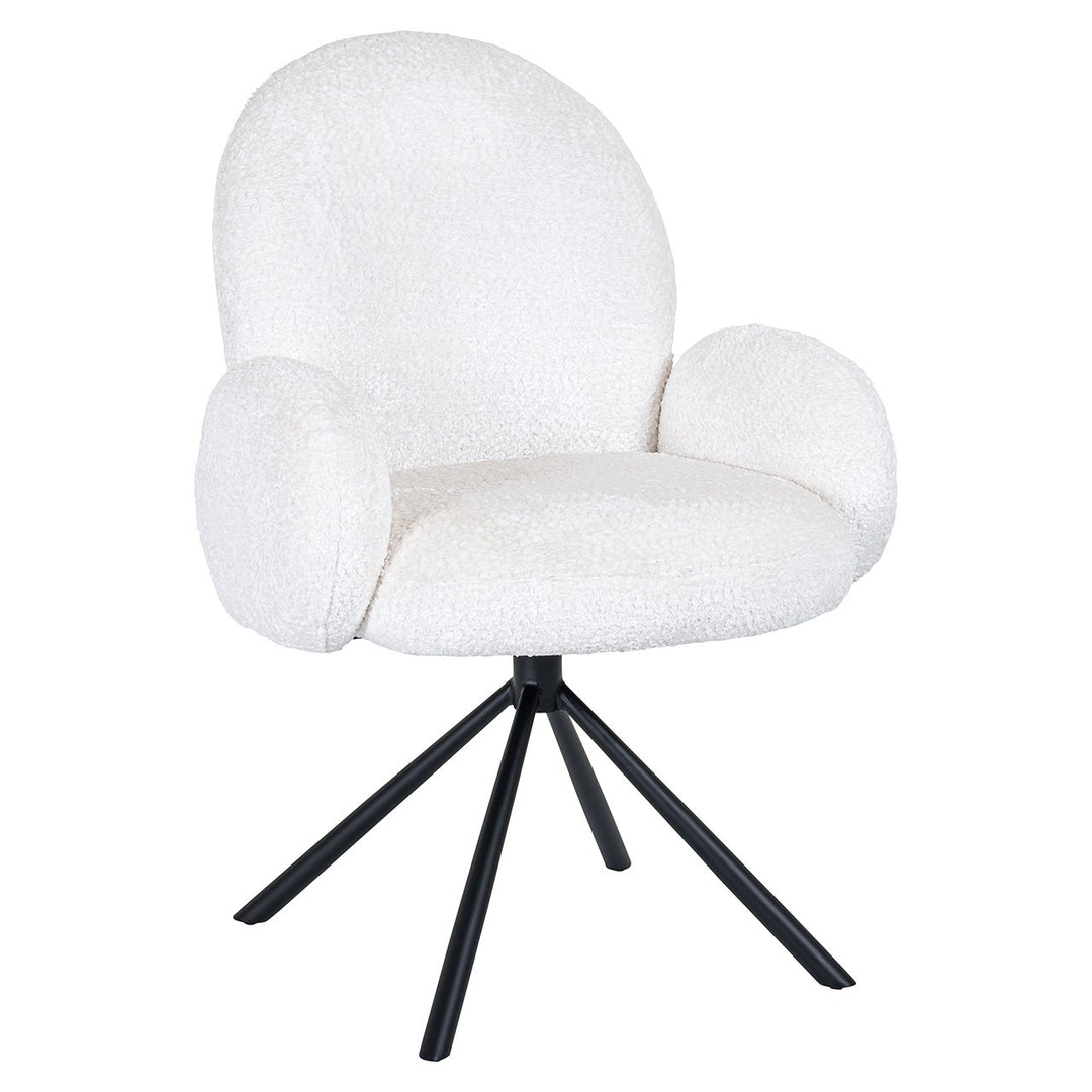 Swivel chair Jolie white sheep (Sheep 02 white)