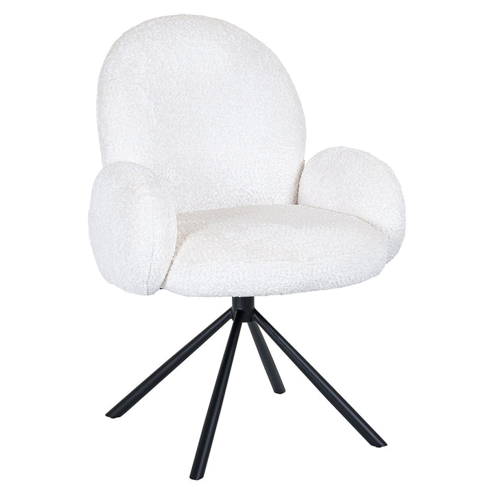 Swivel chair Jolie white sheep (Sheep 02 white)