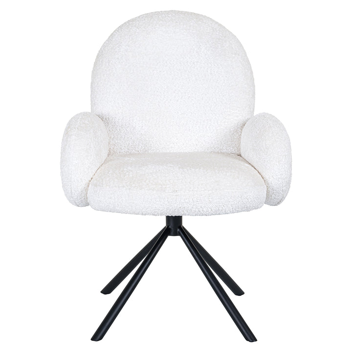 Swivel chair Jolie white sheep (Sheep 02 white)