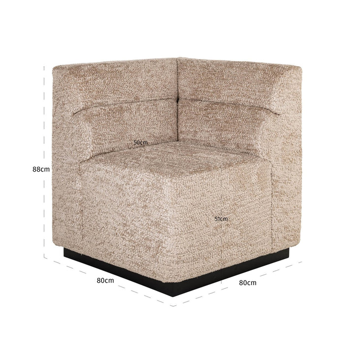 Eetkamer bank Delia customized corner