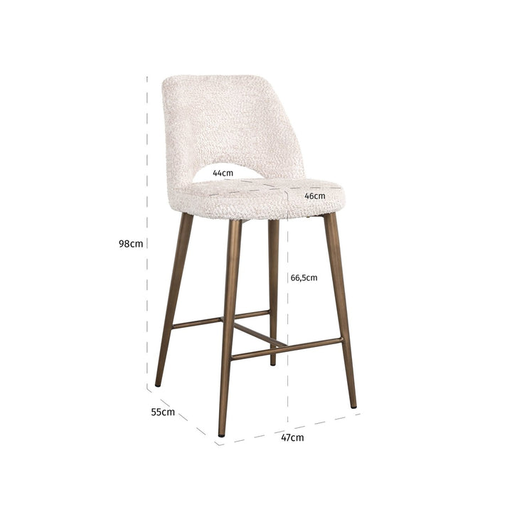 Counter chair Delphine lovely cream