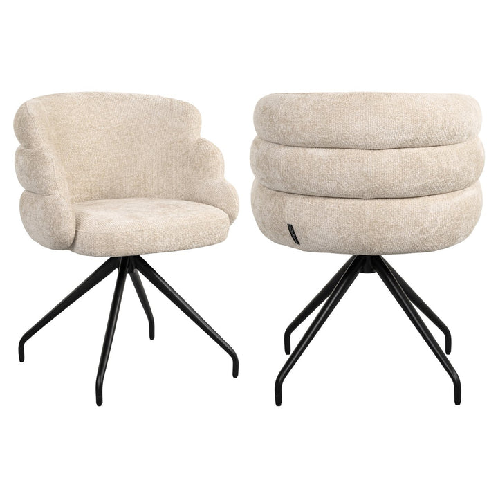 Dining room chair Kayla cream unicorn swivel