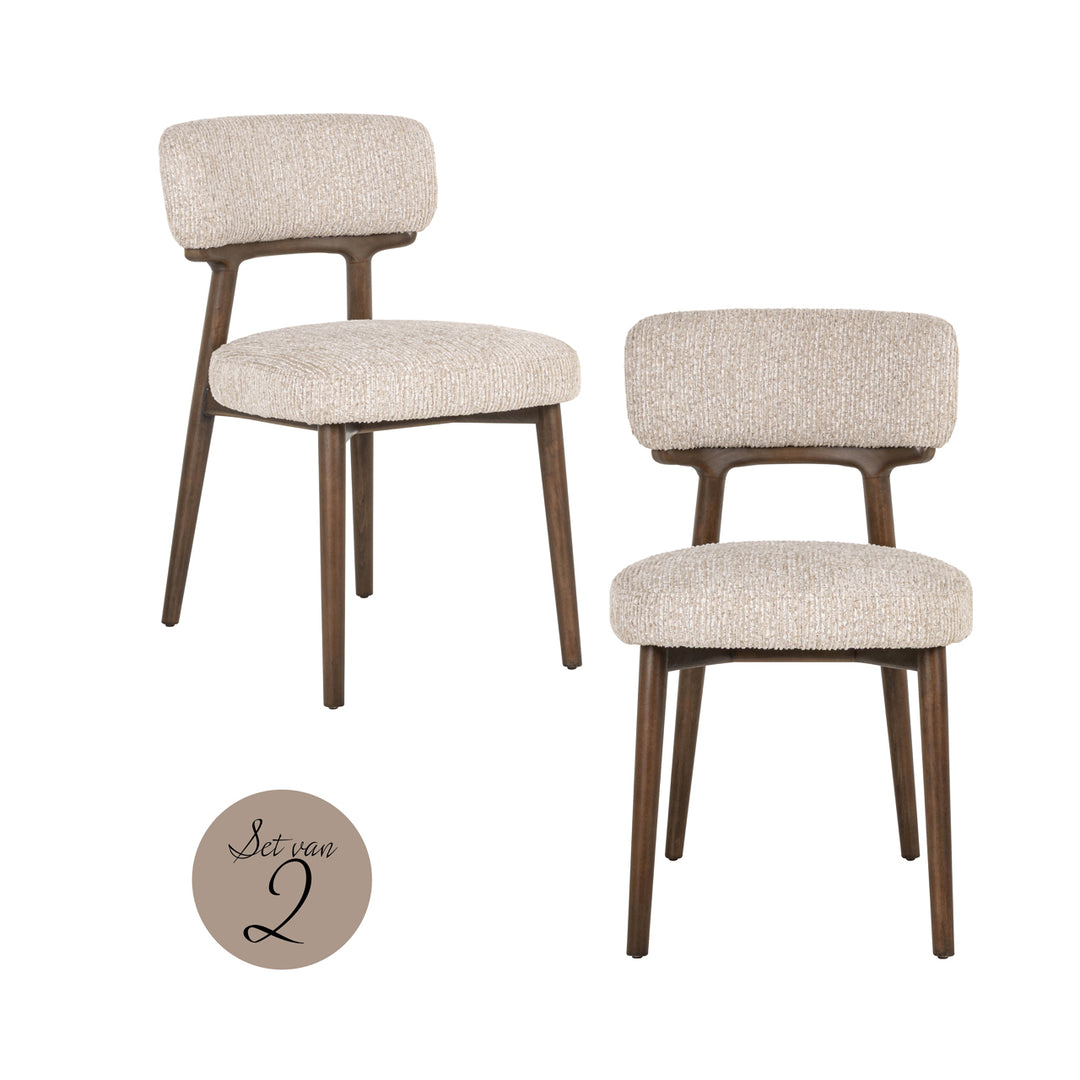 Richmond Eetkamerstoel Basker Naturel Lineair (Set van 2)
