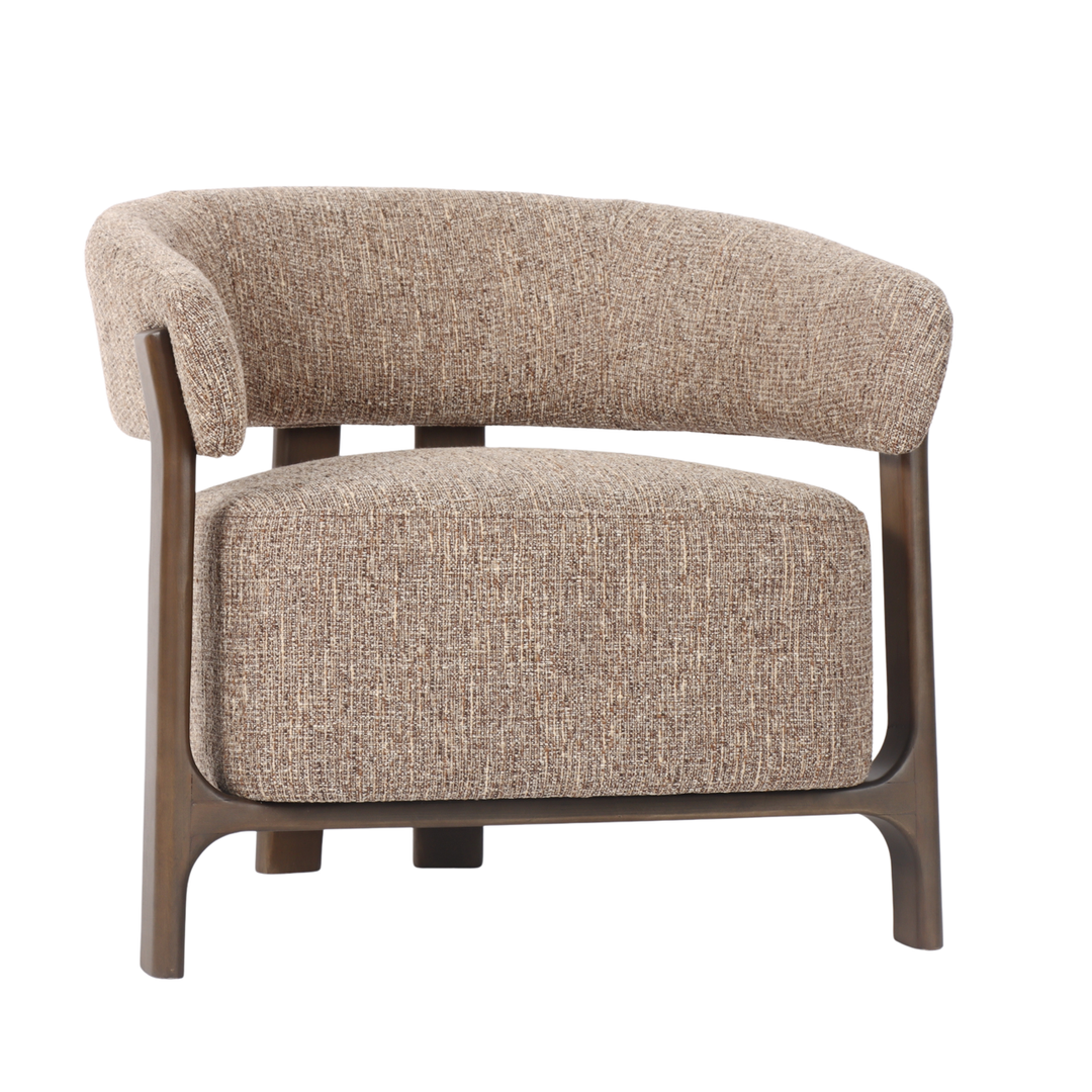 Dalara brown tweed lounge chair