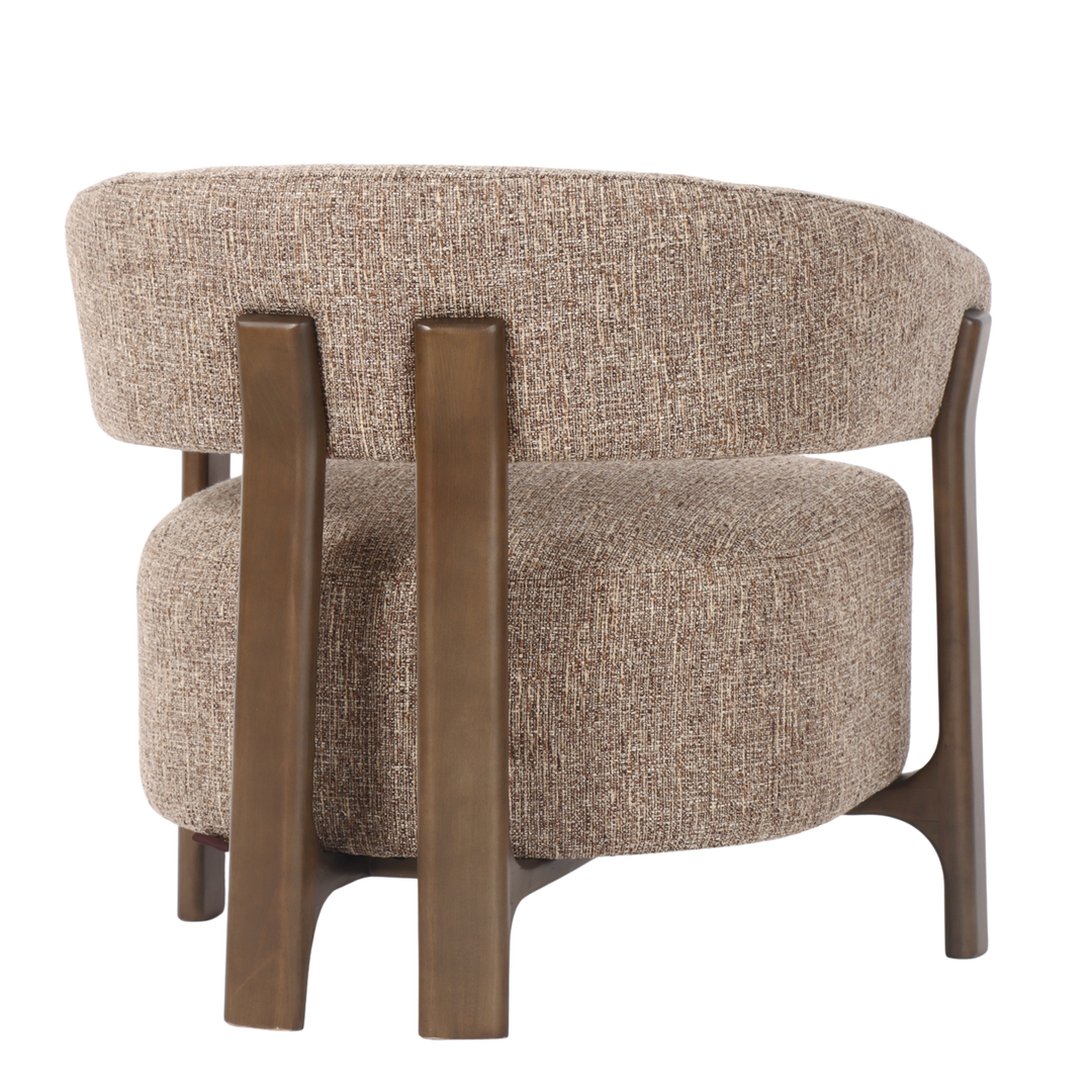 Dalara brown tweed lounge chair