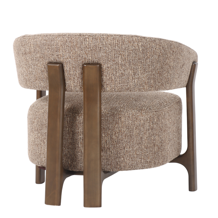 Dalara brown tweed lounge chair