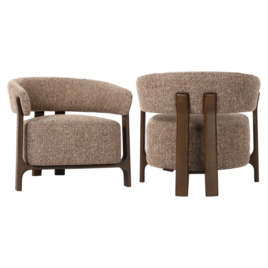 Richmond Loungestoel Dalara Brown Tweed