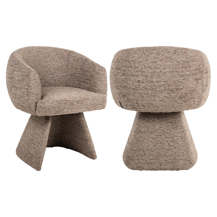 Richmond Eetkamerstoel Quiriro Mocca Lineair Swivel